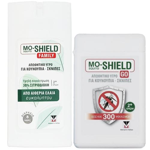 Menarini Mo-Shield Πακέτο Προσφοράς Family Repellent Body Liquid Spray 75ml & Δώρο Go Repellent Body Liquid 17ml